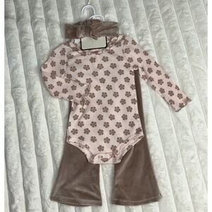 Daisy Fuentes Baby Girl Pants 2-Piece Floral Headband 24 Months Baby Girl Outfit